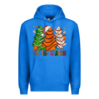 True Royal Tis' The Season Basketball Christmas Cakes Premium Hoodie - BundleAndBundleShop