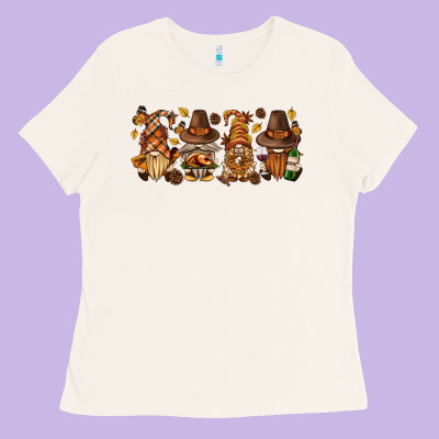Thanksgiving Gnomies Bbs Ladies Tee Designed By Bundleandbundleshop
