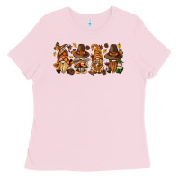 Bubblegum Pink thanksgiving gnomies bbs Ladies Tee - BundleAndBundleShop