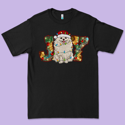Pomeranian Christmas Joy Premium Tee Designed By Ranaportraitstore