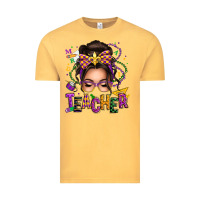 Vintage Mustard mardi gras teacher caucasian messy bun Vintage Tee - texasbilliewilder