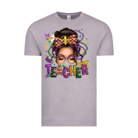 Vintage Zinc mardi gras teacher caucasian messy bun Vintage Tee - texasbilliewilder
