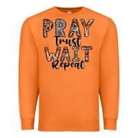Carrot Pray Trust Wait Repeat Premium Sweatshirt - CowhideDigitalArt