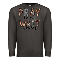 Smoke Pray Trust Wait Repeat Premium Sweatshirt - CowhideDigitalArt