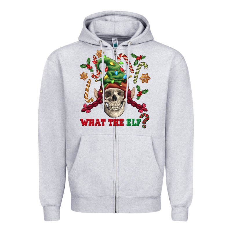 What The Elf Skull Zipper Hoodie by FaDigitalArtStudio | Teevron