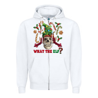 White what the elf skull Zipper Hoodie - FaDigitalArtStudio