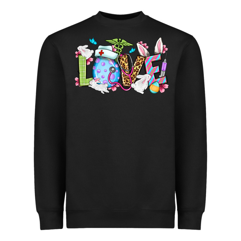 Easter Day Love Nurse Heavyweight Sweatshirt by OliviaCreatesArt | Teevron