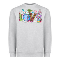 Heather Grey Easter Day Love Nurse Heavyweight Sweatshirt - OliviaCreatesArt