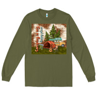 Army Green camping is my happy place Long Sleeve Tee - TumblerDesignByShophia