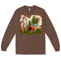 Chestnut camping is my happy place Long Sleeve Tee - TumblerDesignByShophia