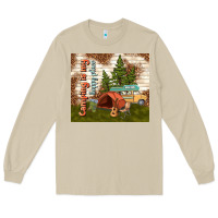 Mushroom camping is my happy place Long Sleeve Tee - TumblerDesignByShophia