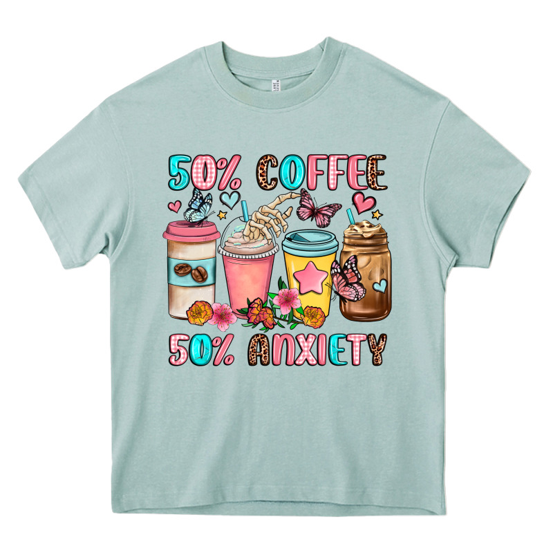 Half Teacher Half Coffee Heavy Core Tee by JahusDesignShop | Teevron