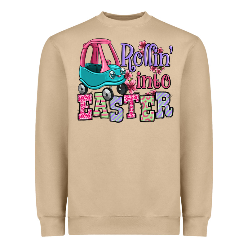 Easter Day Rollin Into Easter Toddler Car Heavyweight Sweatshirt by OliviaCreatesArt | Teevron