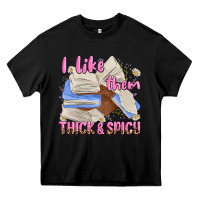 Black i like them thick and spicy Heavy Core Tee - MaliasSmallBusiness