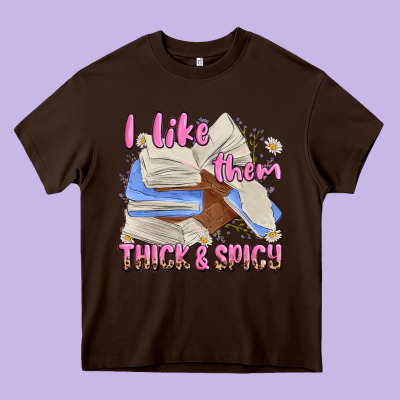 I Like Them Thick And Spicy Heavy Core Tee Designed By Maliassmallbusiness