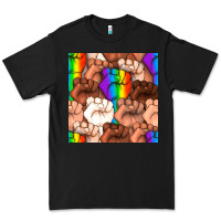 Black Pride lgbtq fists seamless pattern Premium Tee - BundleAndBundleShop