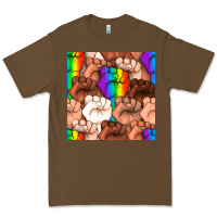 Cacao Pride lgbtq fists seamless pattern Premium Tee - BundleAndBundleShop