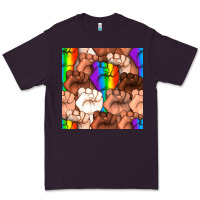 Plum Pride lgbtq fists seamless pattern Premium Tee - BundleAndBundleShop