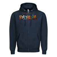 Navy Somebody's Problem Zipper Hoodie - FaDigitalArtStudio