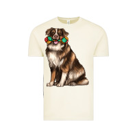 Vintage Arctic australian shepherd with rope toy Vintage Tee - texasbilliewilder