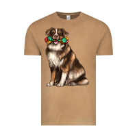 Vintage Camel australian shepherd with rope toy Vintage Tee - texasbilliewilder