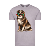 Australian Shepherd With Rope Toy Vintage Tee | Teevron