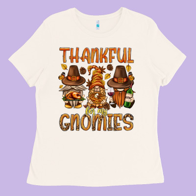 Thankful For My Gnomies Bbs Ladies Tee Designed By Bundleandbundleshop