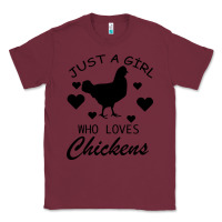 Burgundy Just A Girl Who Love Chickens Classic Tee - Bettercallsaul