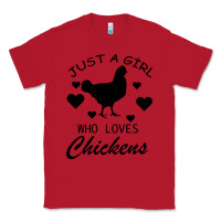 Red Just A Girl Who Love Chickens Classic Tee - Bettercallsaul