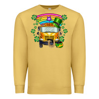 Antique Gold st. patricks day school bus Premium Sweatshirt - SublimationCraftShop