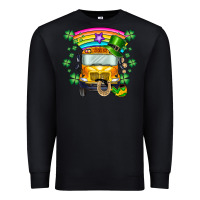 Black st. patricks day school bus Premium Sweatshirt - SublimationCraftShop