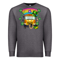 Charcoal Heather st. patricks day school bus Premium Sweatshirt - SublimationCraftShop