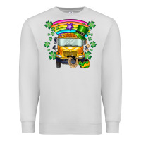 Dove Grey st. patricks day school bus Premium Sweatshirt - SublimationCraftShop