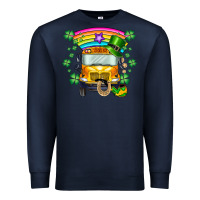Navy st. patricks day school bus Premium Sweatshirt - SublimationCraftShop
