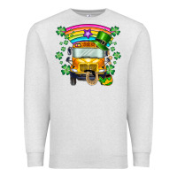 Oatmeal Heather st. patricks day school bus Premium Sweatshirt - SublimationCraftShop