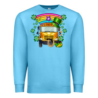 Ocean Blue st. patricks day school bus Premium Sweatshirt - SublimationCraftShop