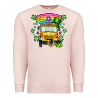 Pale Pink st. patricks day school bus Premium Sweatshirt - SublimationCraftShop