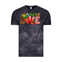 Cloud Black love strawberry Vintage Tee - RanaPortraitStore