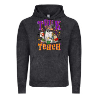 Vintage Black trick or teach halloween Vintage Hoodie - NancyCooperArtShop