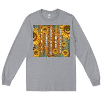 Heather Grey self reminders with sunflowers Long Sleeve Tee - TumblerDesignByShophia