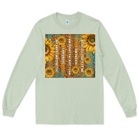 Matcha self reminders with sunflowers Long Sleeve Tee - TumblerDesignByShophia