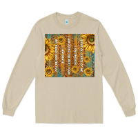Mushroom self reminders with sunflowers Long Sleeve Tee - TumblerDesignByShophia