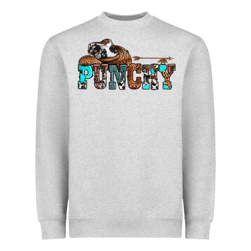 Western Cowboy Hat Punchy Heavyweight Sweatshirt by OliviaCreatesArt | Teevron