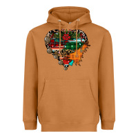 Meerkat festive western christmas heart Heavyweight Hoodie - CowhideDigitalArt