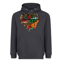 Smoke festive western christmas heart Heavyweight Hoodie - CowhideDigitalArt