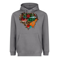 Storm festive western christmas heart Heavyweight Hoodie - CowhideDigitalArt