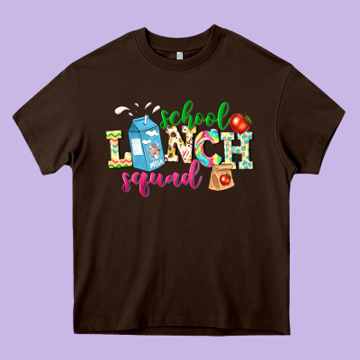 School Lunch Squad Heavy Core Tee Designed By Nancycooperartshop