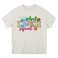 Cream school lunch squad Heavy Core Tee - NancyCooperArtShop