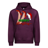 Mauve Wine merry Christmas heels Urban Hoodie - BarkalooDesign