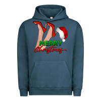 Pigment Midnight Navy merry Christmas heels Urban Hoodie - BarkalooDesign